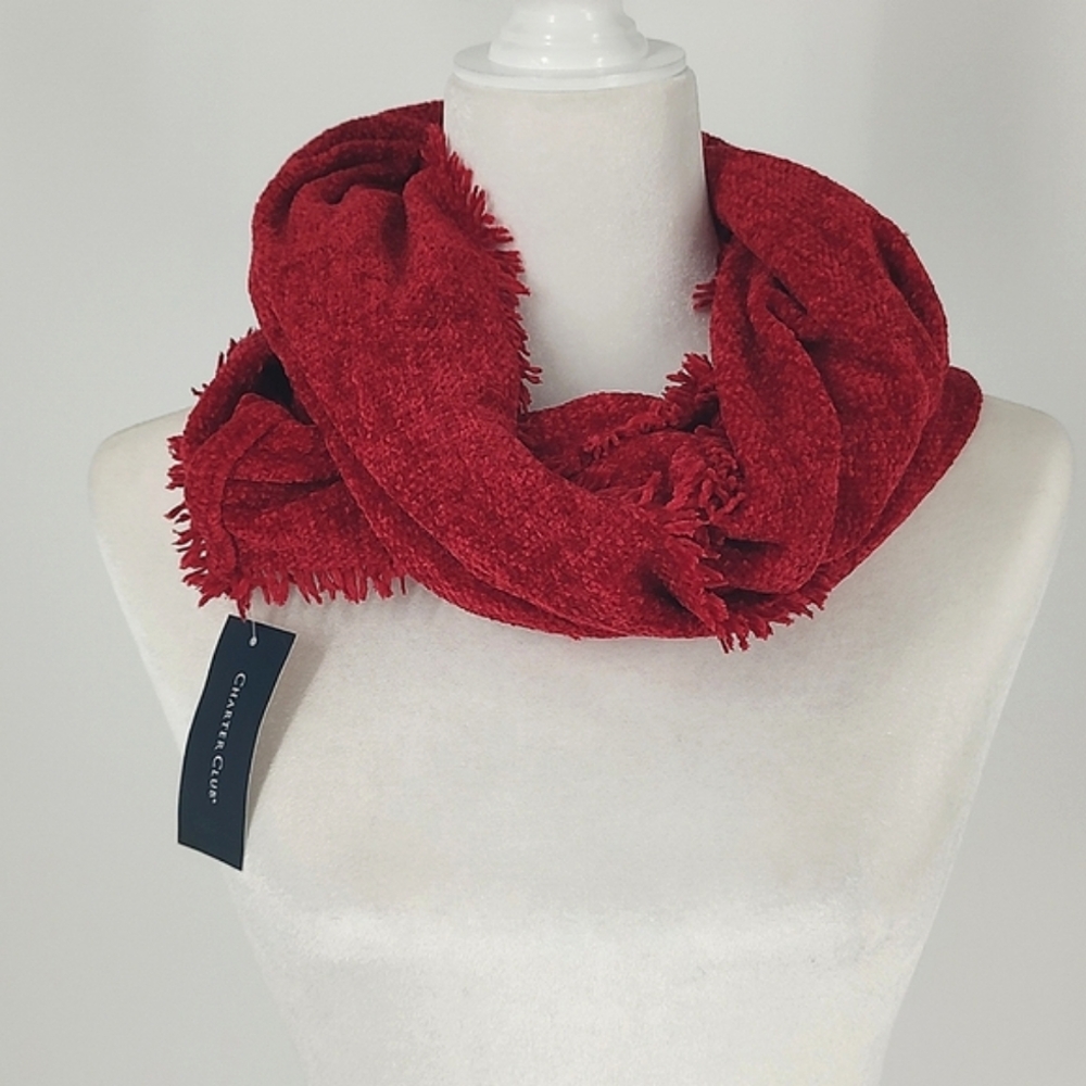 Charter Club Cowl Scarf Red One Size